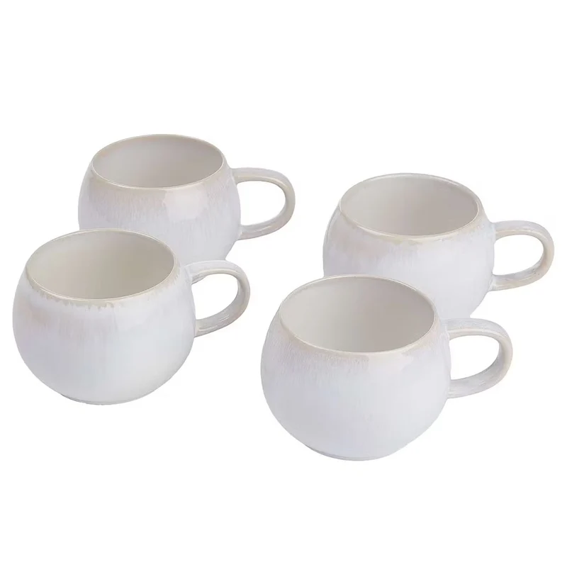 COTTAGE Becher-Set 4er – Steinzeug-Kaffeebecher mit reaktiver Glasur