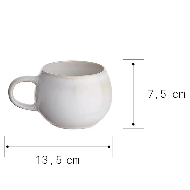 COTTAGE Becher-Set 4er – Steinzeug-Kaffeebecher mit reaktiver Glasur