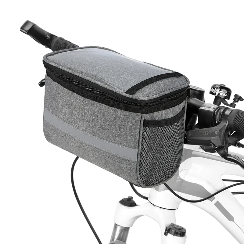 Isolierte Fahrradlenkertasche – Großes Hauptfach mit Reflektorstreifen & PVC Fach