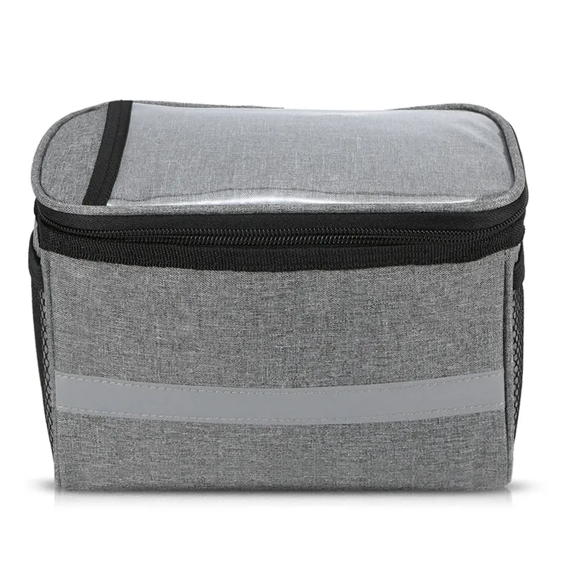 Isolierte Fahrradlenkertasche – Großes Hauptfach mit Reflektorstreifen & PVC Fach