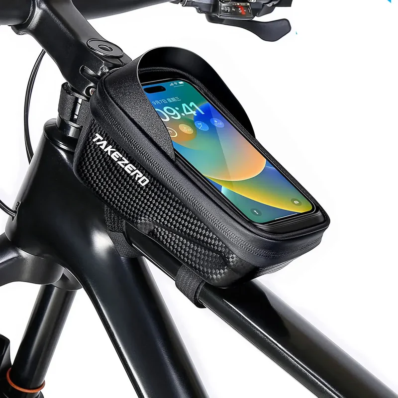 Fahrrad Lenkertasche mit Handyhalter – EVA Hartschale mit Touchfenster