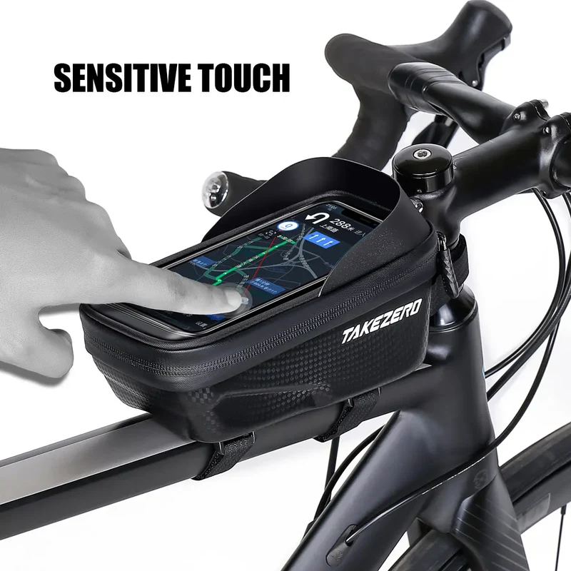Fahrrad Lenkertasche mit Handyhalter – EVA Hartschale mit Touchfenster
