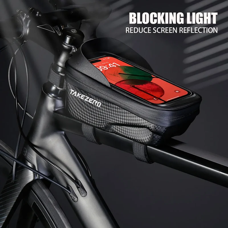 Fahrrad Lenkertasche mit Handyhalter – EVA Hartschale mit Touchfenster