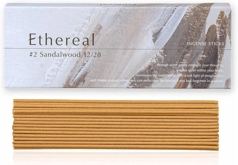Ethereal Sandalwood Incense Sticks Japan Musk Vanilla Vetiver