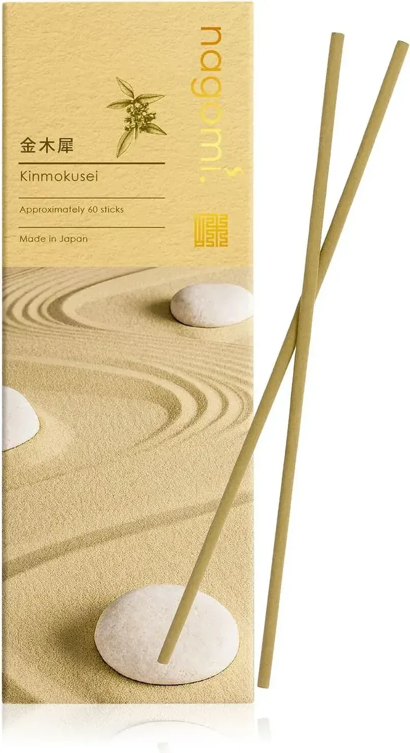 Nagomi Kobo Kinmokusei Incense Sticks Pure Natural Scent (60 Pcs)