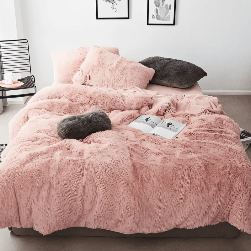 Fluffurest – Plüsch Fleece Bettwäsche Satz