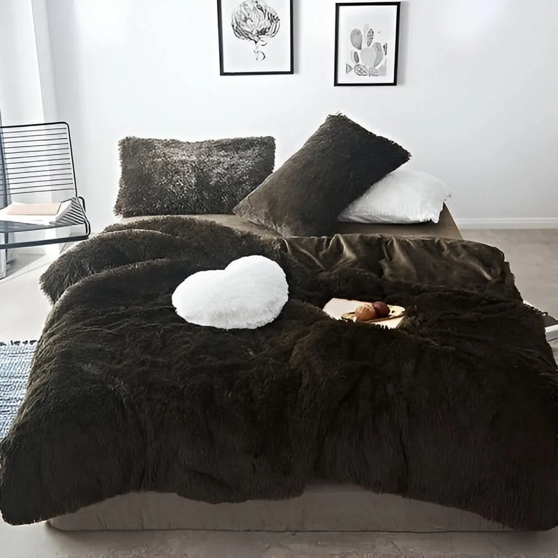 Fluffurest – Plüsch Fleece Bettwäsche Satz