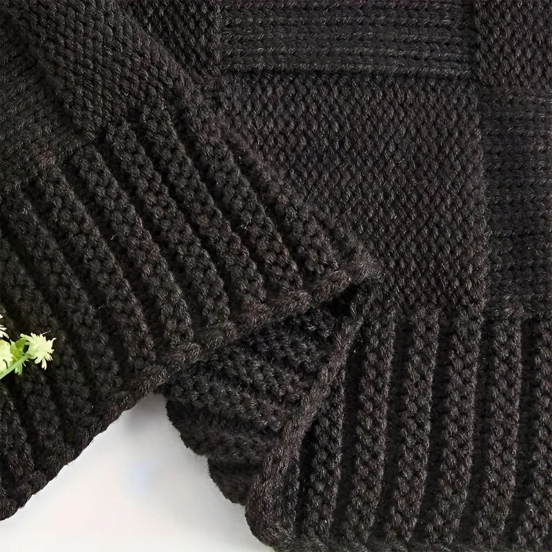 Monostripe – Minimalistische Strickdecke