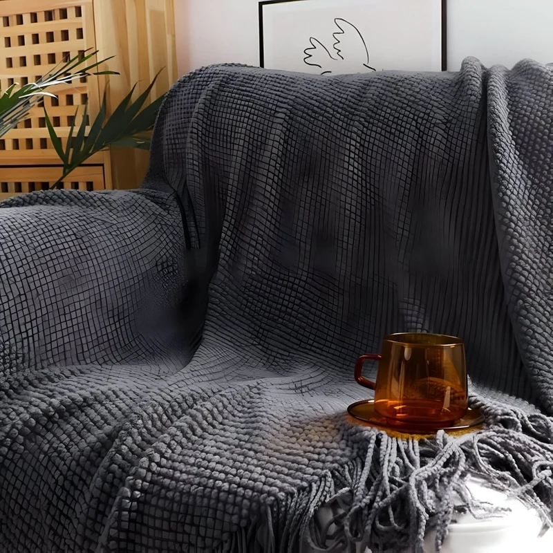KNITCOVE – Stilvolle Strick-Fleecedecke für maximalen Komfort