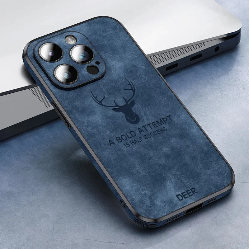iPhone Hülle in Lederoptik – Schlankes Case mit Stoßschutz & MagSafe-Halt