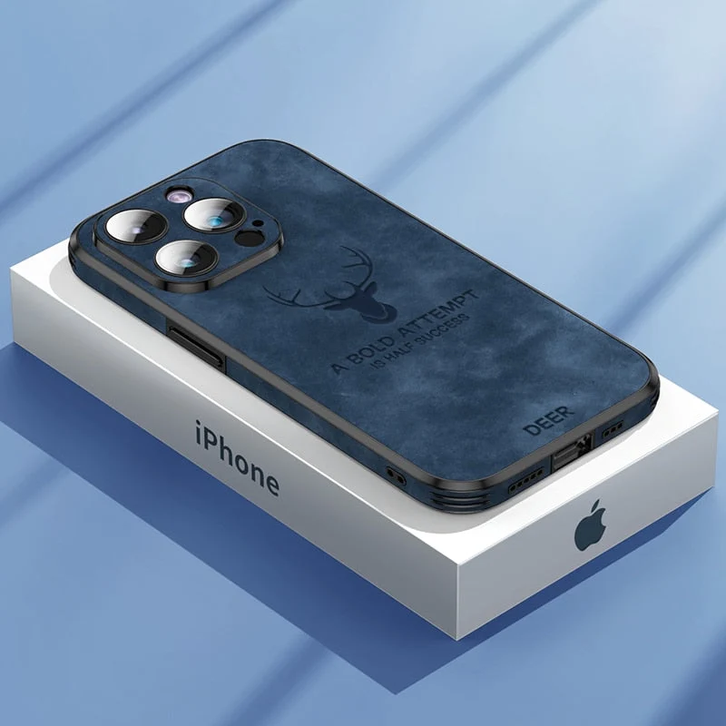 iPhone Hülle in Lederoptik – Schlankes Case mit Stoßschutz & MagSafe-Halt