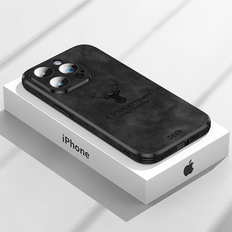 iPhone Hülle in Lederoptik – Schlankes Case mit Stoßschutz & MagSafe-Halt