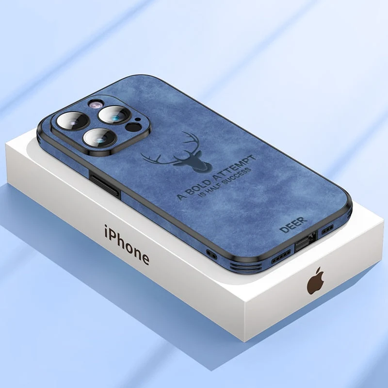 iPhone Hülle in Lederoptik – Schlankes Case mit Stoßschutz & MagSafe-Halt
