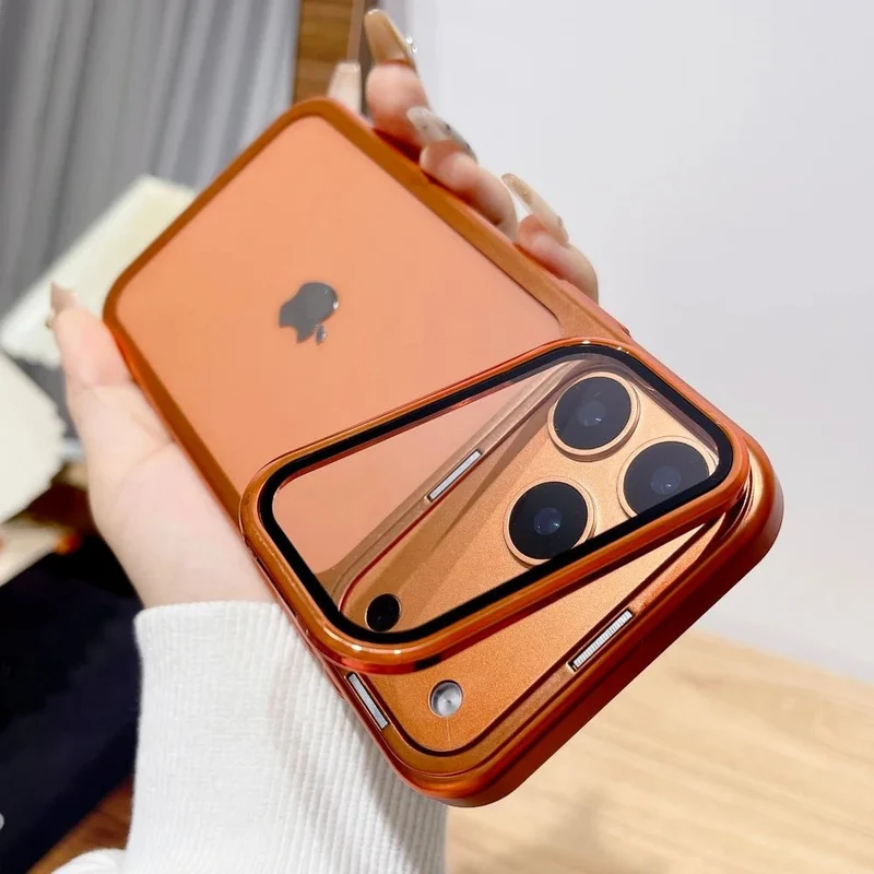 STANDLUX – Ultradünne Premium-Hülle mit faltbarem Kameraständer für iPhone 17 Serie