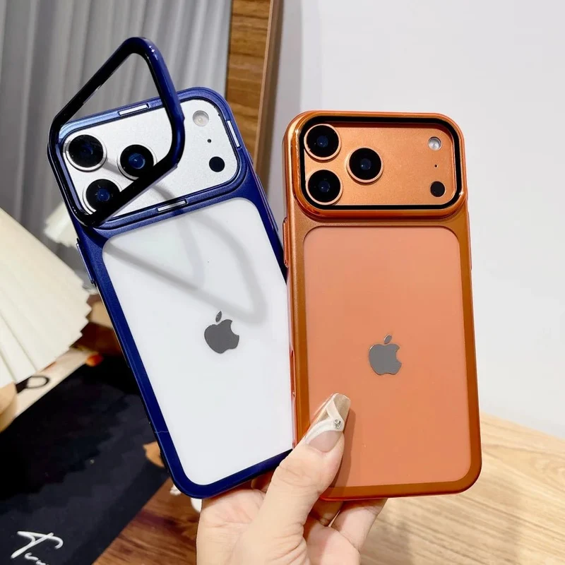 STANDLUX – Ultradünne Premium-Hülle mit faltbarem Kameraständer für iPhone 17 Serie