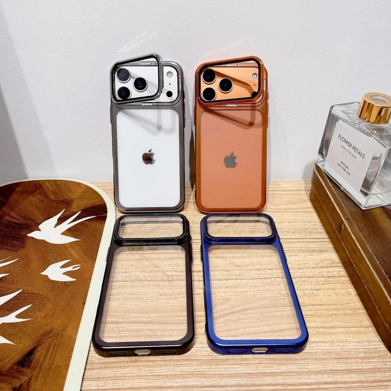STANDLUX – Ultradünne Premium-Hülle mit faltbarem Kameraständer für iPhone 17 Serie