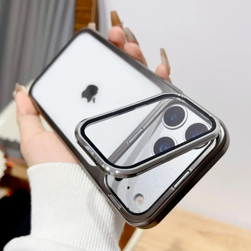 STANDLUX – Ultradünne Premium-Hülle mit faltbarem Kameraständer für iPhone 17 Serie