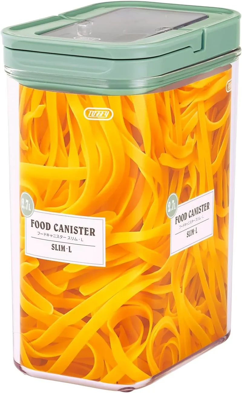 Toffy Slim Airtight Food Canister with Lever - Pale Aqua