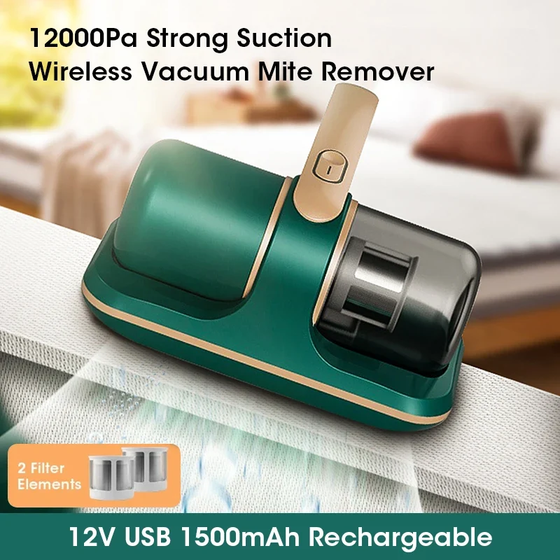 Kabelloser Handstaubsauger zur Milbenentfernung mit UV-Licht, 12 kPa, Allergikerfreundlich