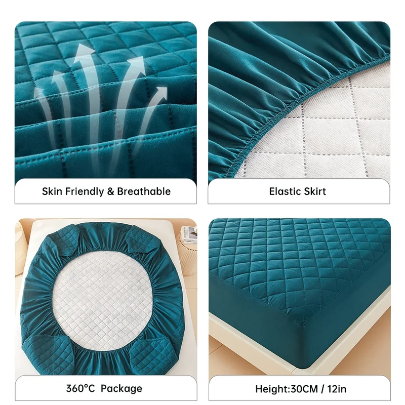 3D Luftgewebedicke Matratzenabdeckung – 100% wasserdicht, atmungsaktiv, für Queen-Size Matratzen