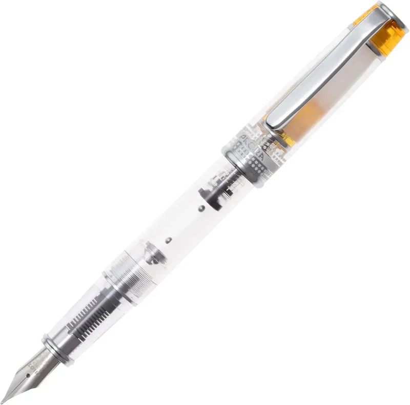 Pilot Prera Fountain Pen Transparent Orange Medium Nib, Stylish