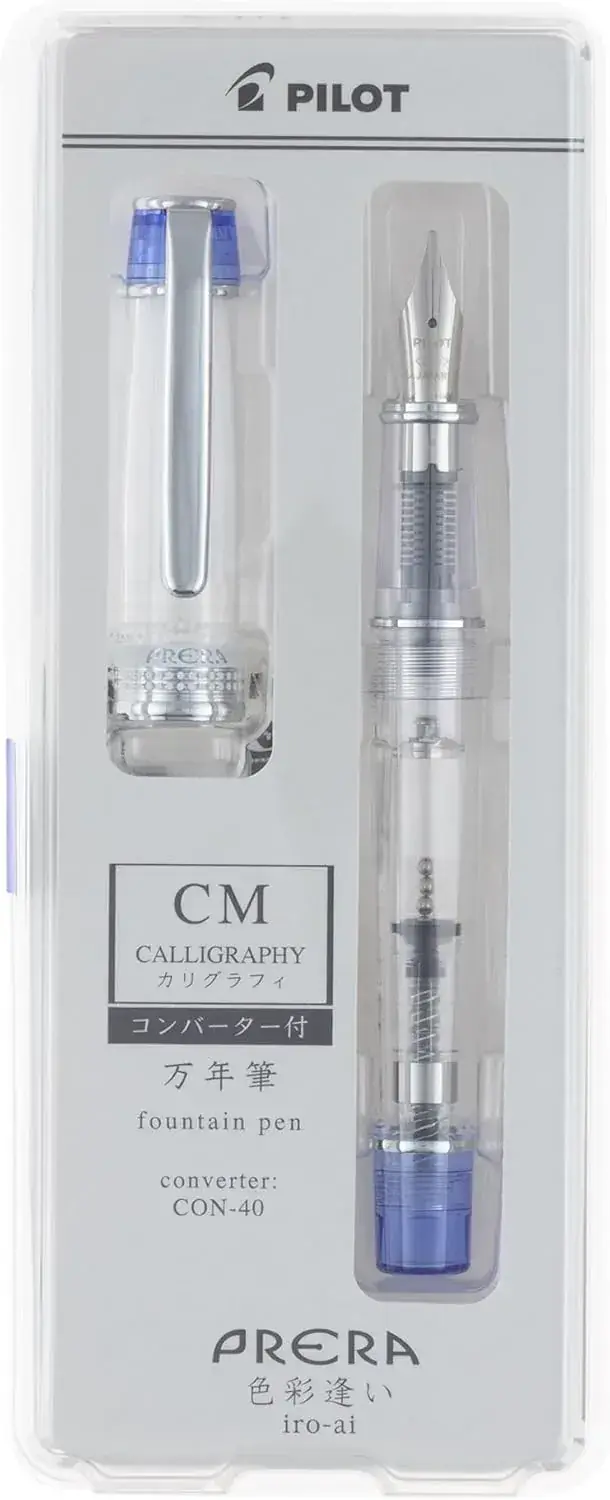 Pilot Fountain Pen Prera Medium Clear Blue Resin Collection