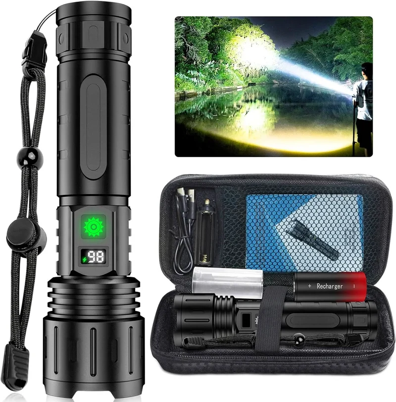 BEAMFORCE X100 – LED Taschenlampe mit 100.000 Lumen, 5 Lichtmodi & Powerbank-Funktion