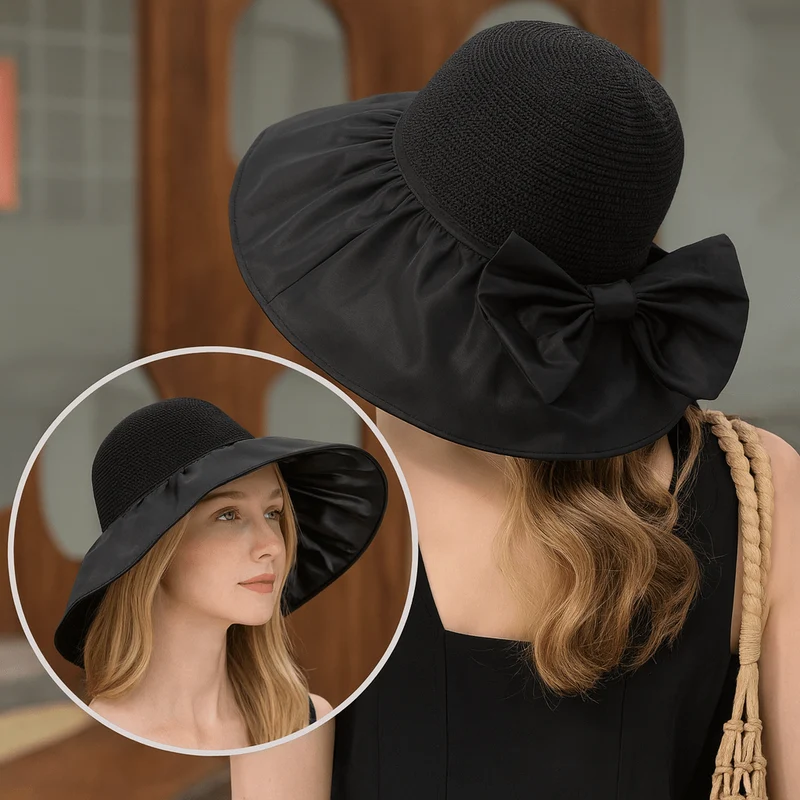 Eleganzkrempe – Eleganter Sonnenhut Mit Breiter Krempe Für Stilvollen UV-Schutz