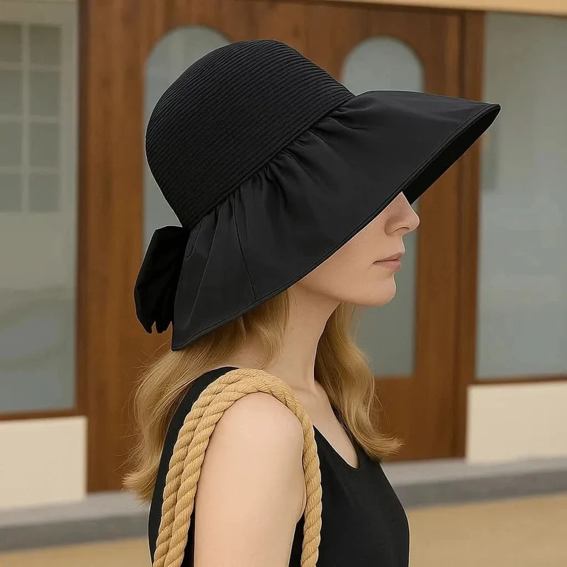 Eleganzkrempe – Eleganter Sonnenhut Mit Breiter Krempe Für Stilvollen UV-Schutz