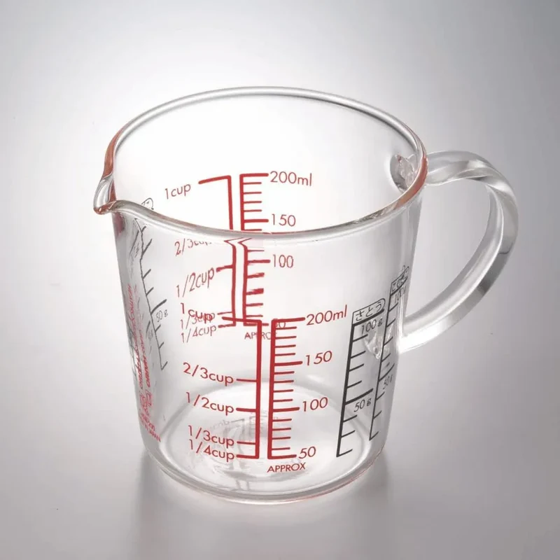Hario 200ml Measuring Cup - Heat-Resistant Glass with Handle