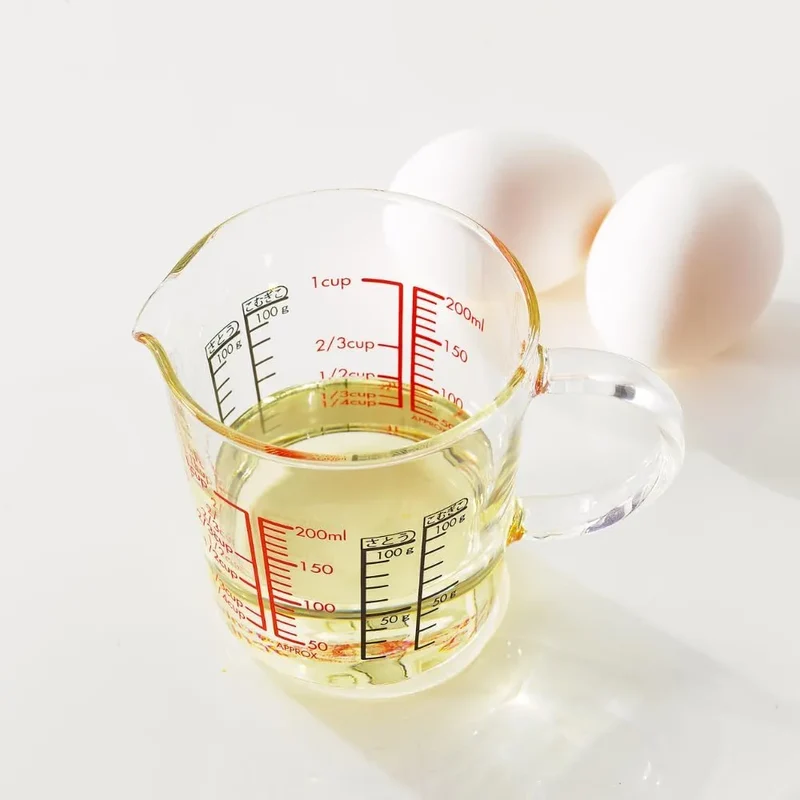 Hario 200ml Measuring Cup - Heat-Resistant Glass with Handle