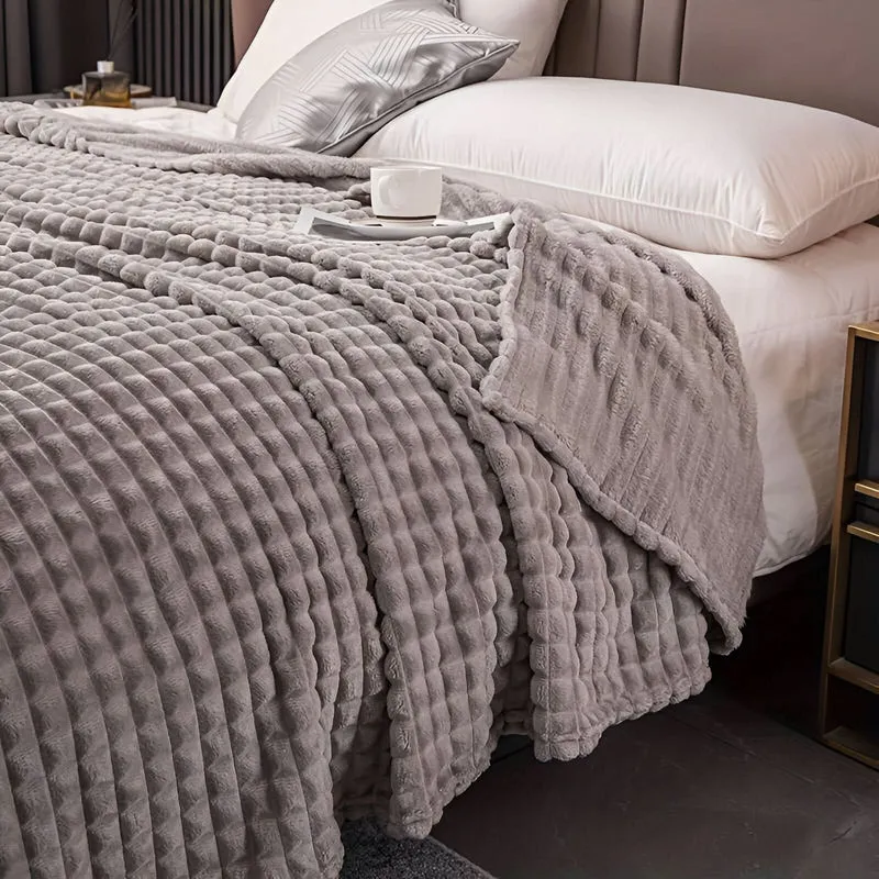 CORALWAVE – Ultra-Weiche Strukturierte Fleece-Decke