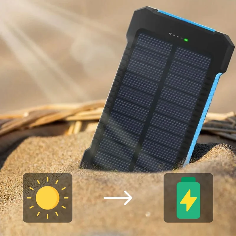 SOLARFORCE Powerbank – Wasserdichte Solar-Powerbank Mit 30000mAh Für Draußen-Abenteuer