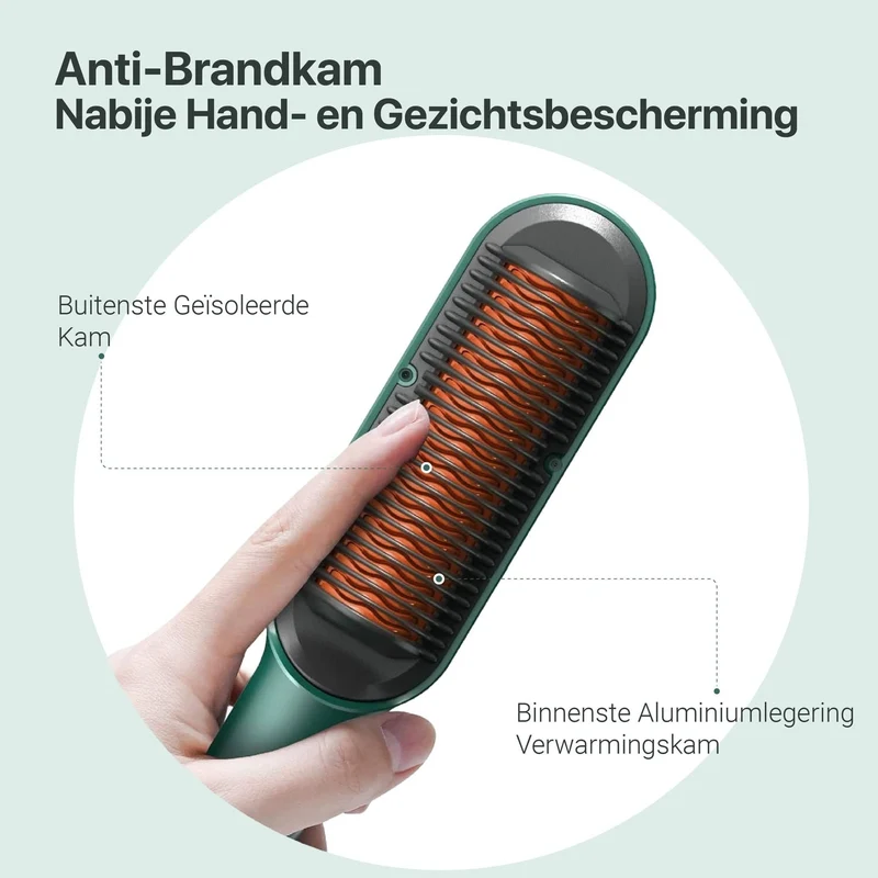 QuickGlam Styling-Kamm – Glattes, glänzendes Haar in 3 Minuten