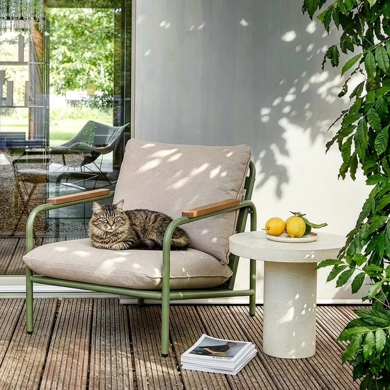 PIECES Beistelltisch – Moderner Akzenttisch In Travertin-Optik Mit Skulpturalem Design