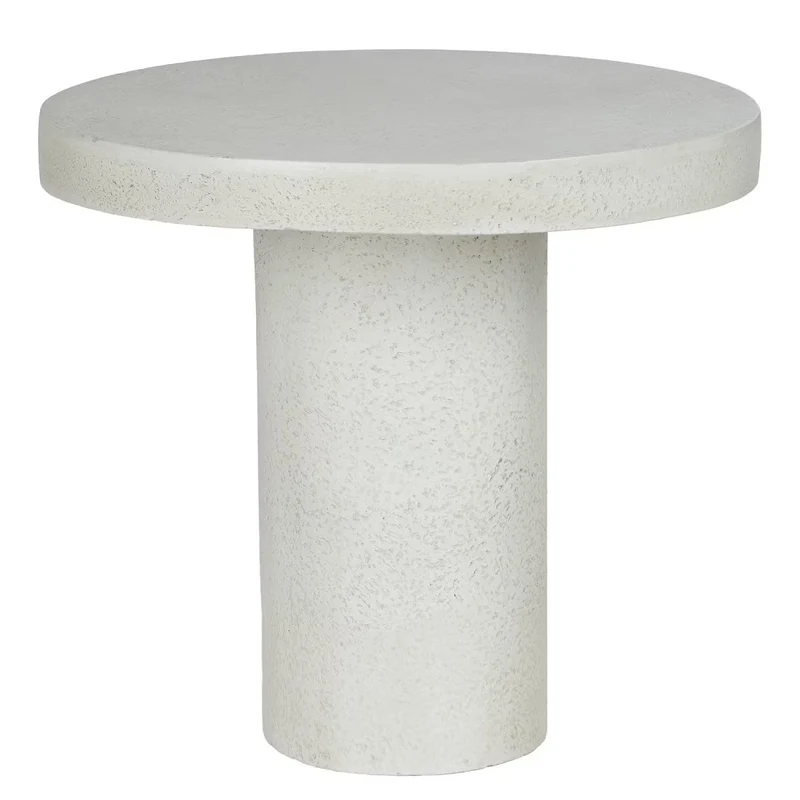 PIECES Beistelltisch – Moderner Akzenttisch In Travertin-Optik Mit Skulpturalem Design
