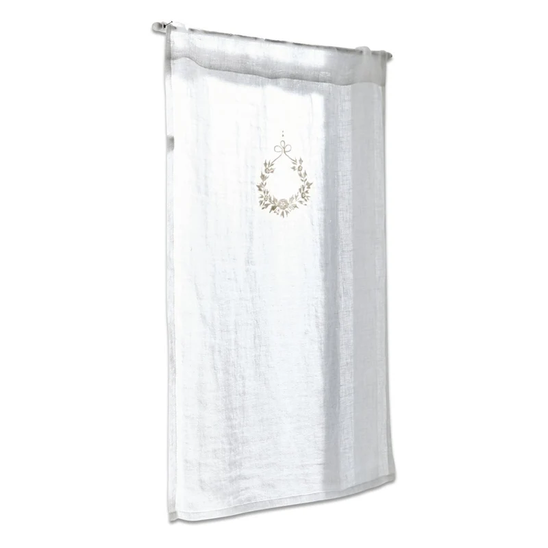 BRETENY Bistrogardine – Transparente Scheibengardine Mit Floraler Stickerei