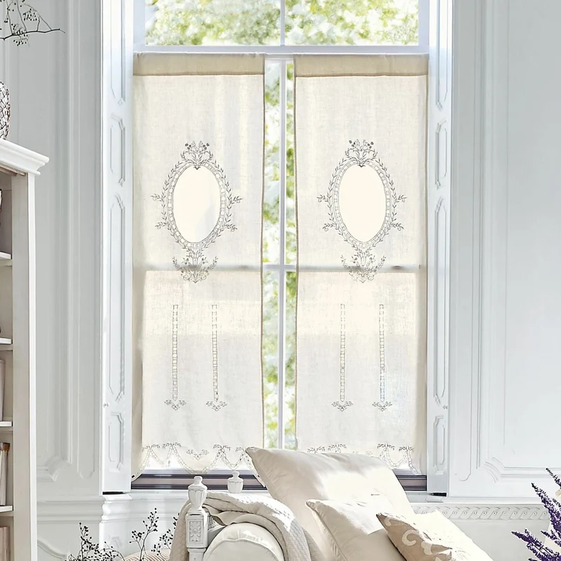 LOIRET Vorhang – Eleganter Fenster-Vorhang aus Leinenmischung mit natürlichem Charme
