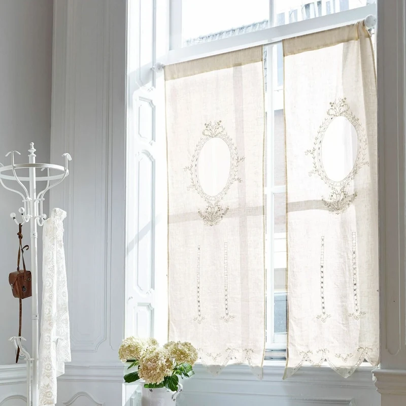 LOIRET Vorhang – Eleganter Fenster-Vorhang aus Leinenmischung mit natürlichem Charme
