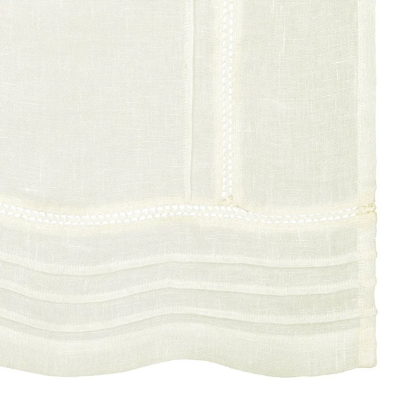 JOLIVANE Café Curtain – Bestickte Scheibengardine mit romantischem Vintage-Charme