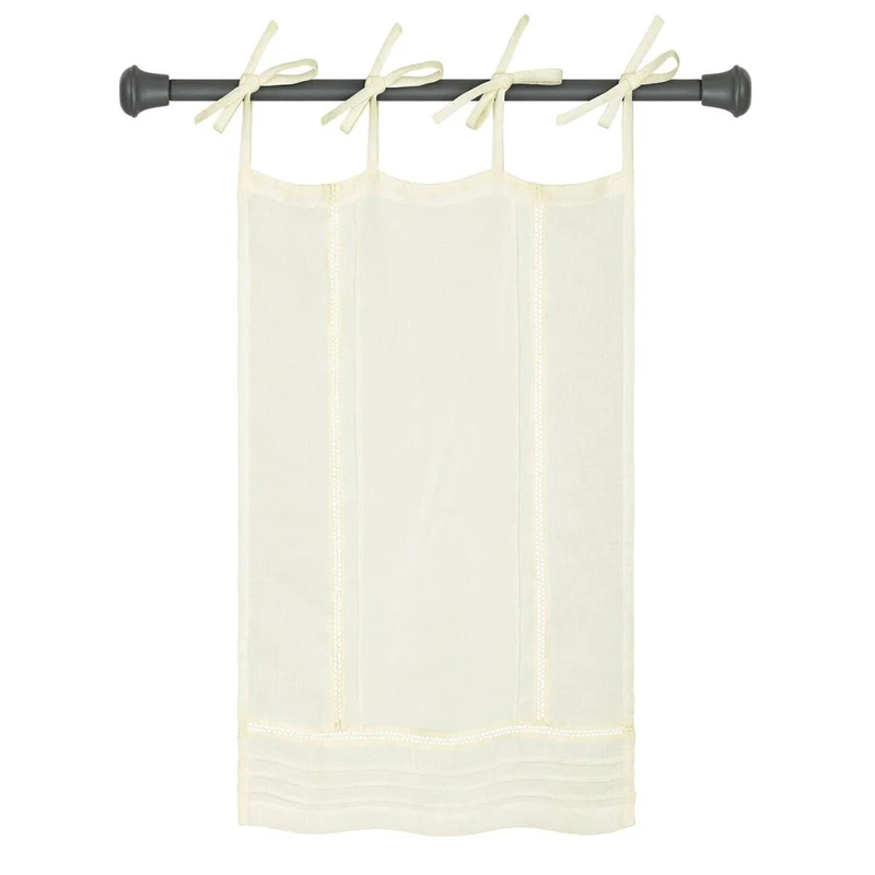 JOLIVANE Café Curtain – Bestickte Scheibengardine mit romantischem Vintage-Charme