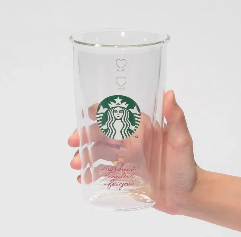 Starbucks Valentine 2026 Glass Mug - 355ml Double Wall Design