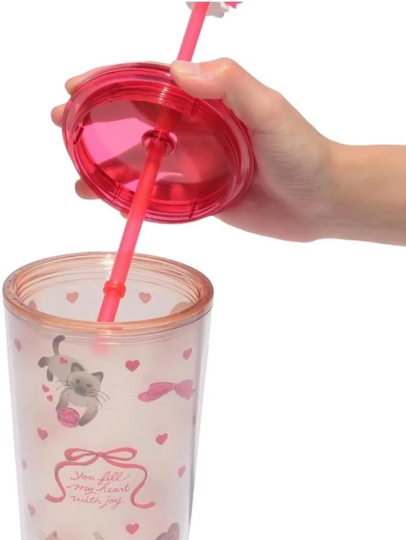 Starbucks Valentine 2026 Cat Cold Cup Tumbler - 710ml