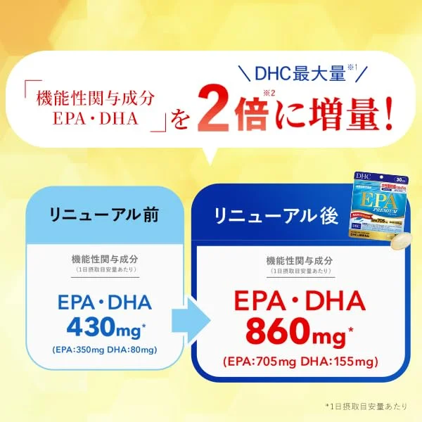 Dhc Epa Premium 30-Day Supplement 180 Tablets - Functional Food Claims