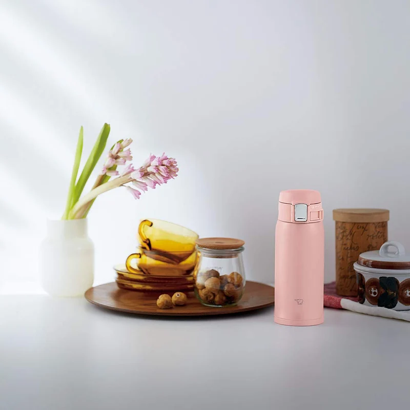 Zojirushi (Zojirushi) Water Bottle Direct Drinking [One-Touch Open] Stainless Mug 360Ml Pink Sm-Sf36-Pa