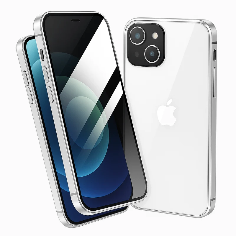 PRIVAGLASS – Magnetisches iPhone-Gehäuse mit Datenschutz & Bildschirmschutz