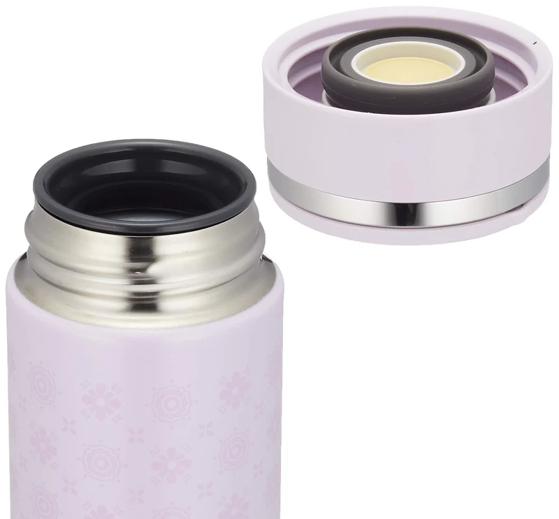 Zojirushi Stainless Steel 200ml Water Bottle in Pearl Lavender - Direct Drinking Mug Sm-Ed20-Vp