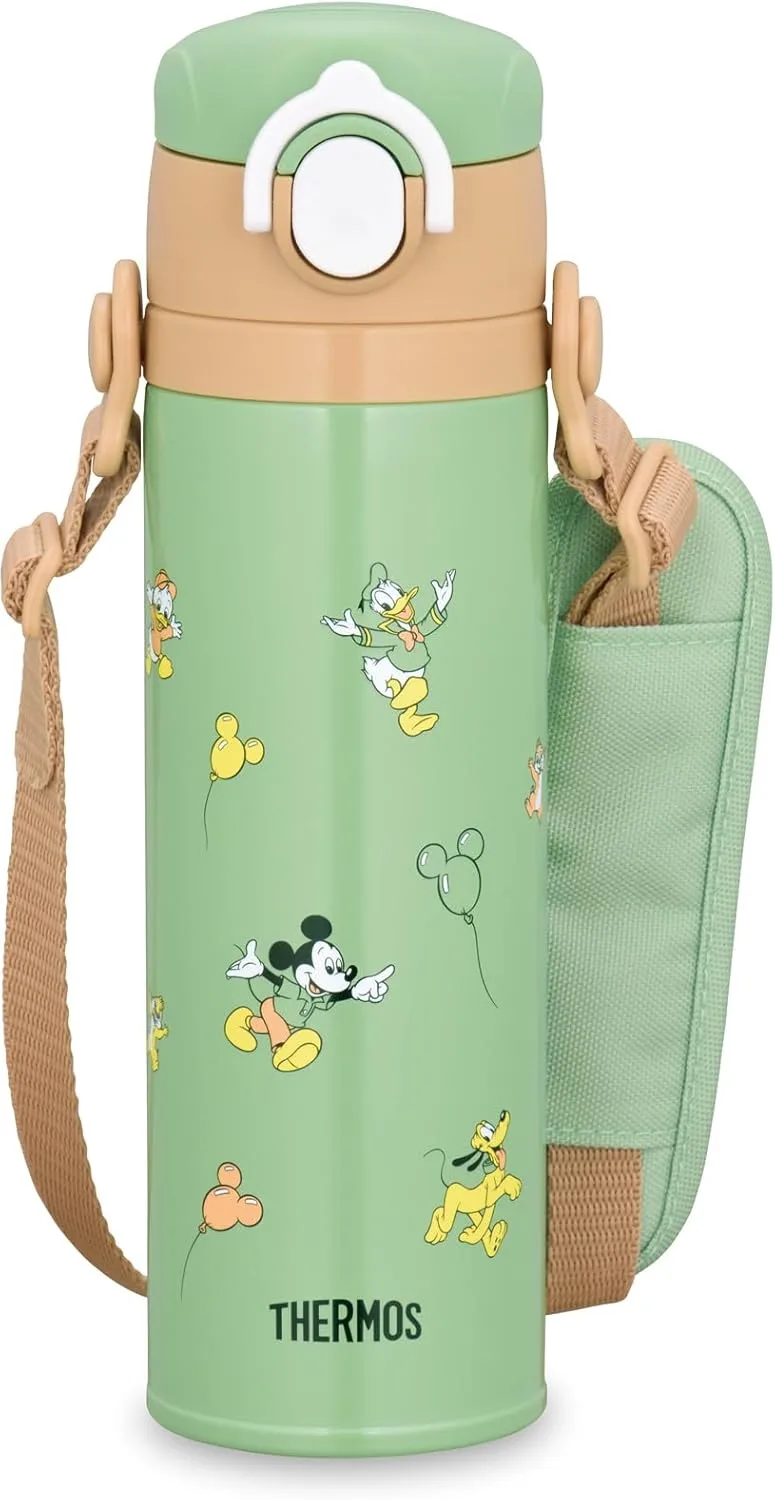 Thermos JOI-501DS POP Vacuum Insulated Kids Mobile Mug 16.9 fl oz Minnie Pop Pink with Removable Strap Shoulder Thermos