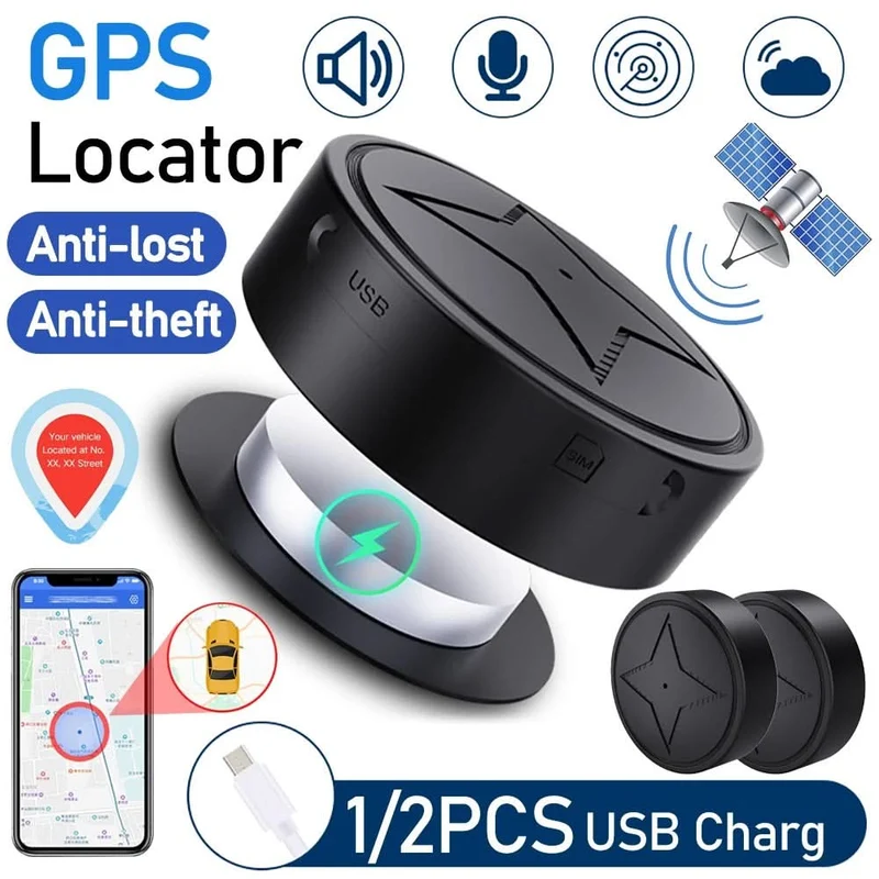 Intelligenter GPS-Ortungsgerät – Kompakter GPS-Ortungsgerät Mit Echtzeit-Ortung Und Magnet Für Wertsachen, Haustiere Und Fahrzeuge