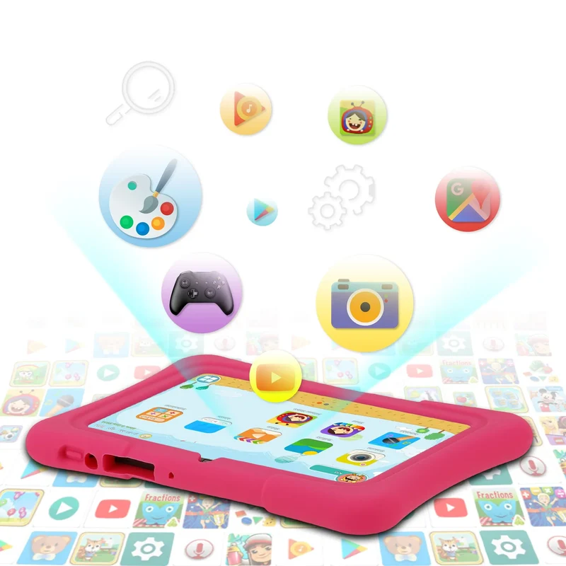 Pritom – Kinder-Tablet 7 Zoll Android 10, 32GB Speicher mit Lernsoftware